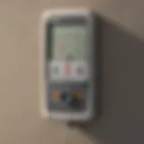 Analyzing Moisture Readings on a Plaster Meter Detailed view of a plaster moisture meter displaying readings