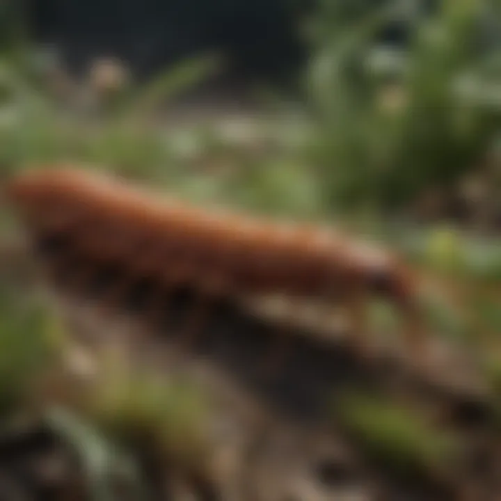 An illustration depicting the ecological role of centipedes.