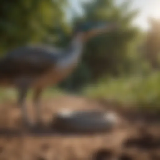 A visual representation of snake bird deterrents in an agricultural setting