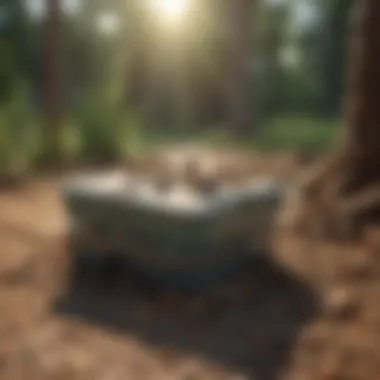 A visual representation of sustainable pest control strategies involving bait stations