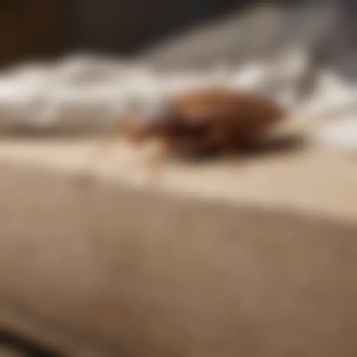 Bed Bug Habitats in Furniture Close-up view of bed bug habitats in furniture crevices