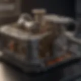 Detailed view of a piston rat trap mechanism highlighting its intricate design.