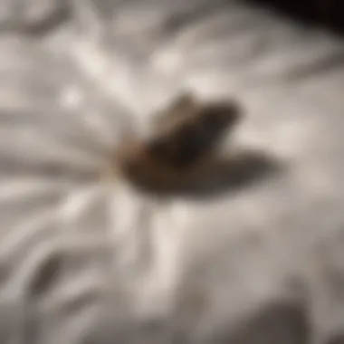 Signs of bat bug infestation on bedding