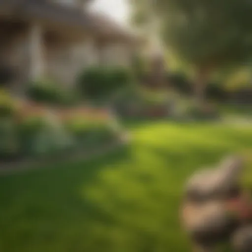 A lush, well-maintained lawn in a Denver neighborhood.