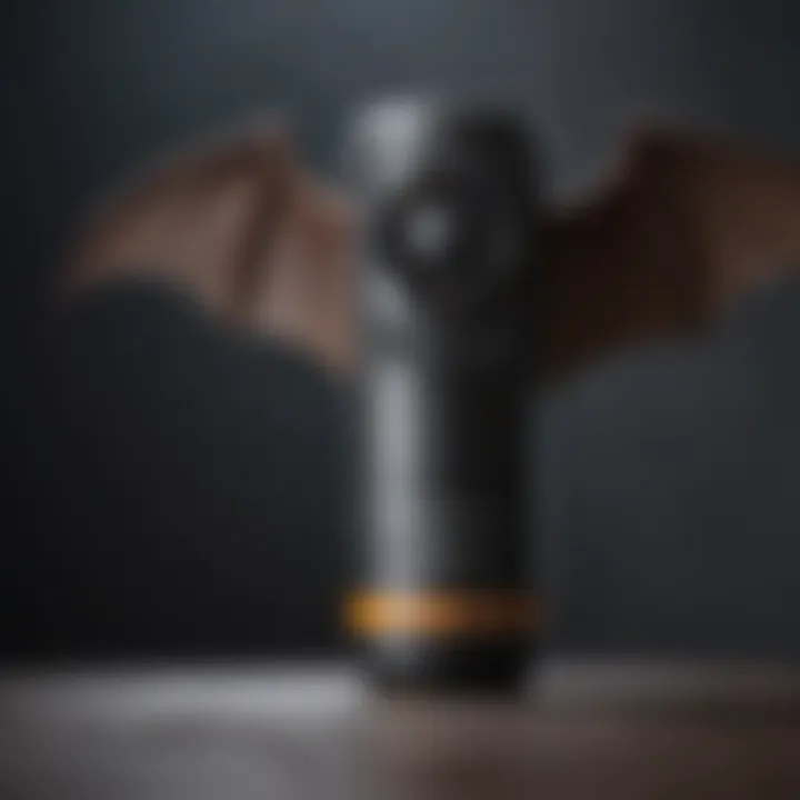 Illustration of ultrasonic bat repellent device in action