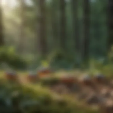 An illustrated representation of various walker pests in their natural habitat