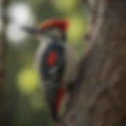 Woodpecker perched on a tree