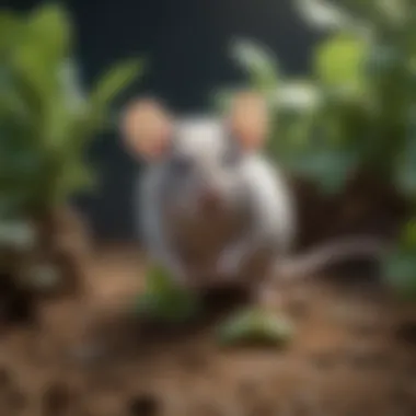 Mice Avoiding Mint Plant Mice avoiding a mint plant in a garden