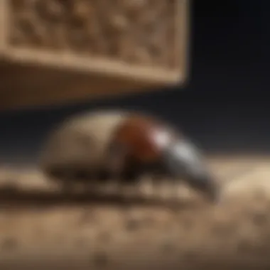Feeding Behavior of Warehouse Beetle Larvae Warehouse beetle larvae feeding on stored goods