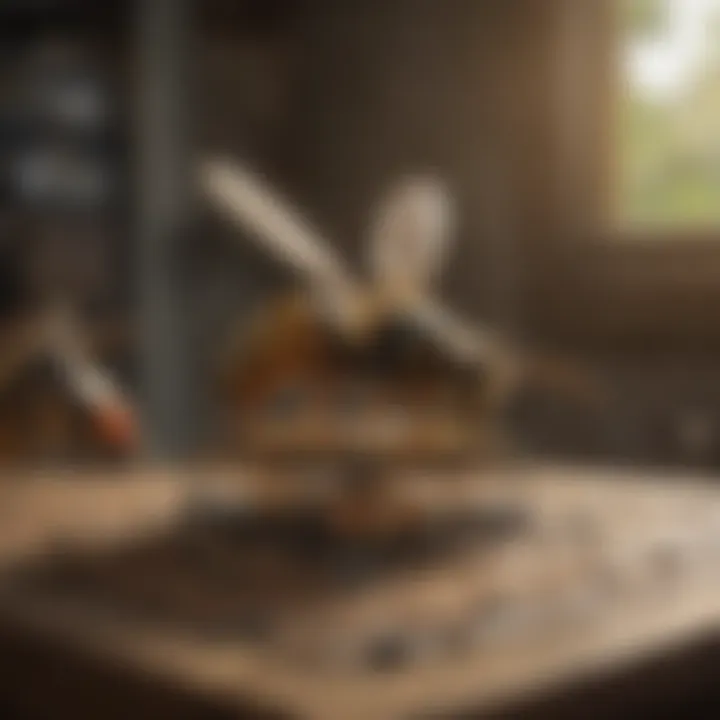 Mechanism of a Wasp Trap Close-up of a wasp trap mechanism in action