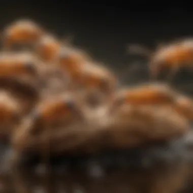 The Guardians of Nutrient Balance Close-up view of whitewater termites engaged in nutrient cycling process