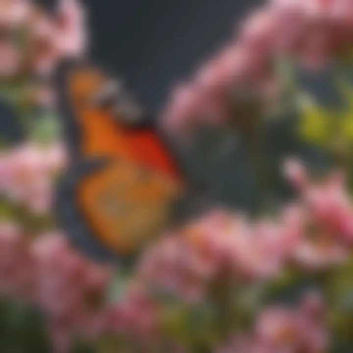 Colorful Butterfly Perched on Blossom Ethereal Butterfly on Vibrant Flower