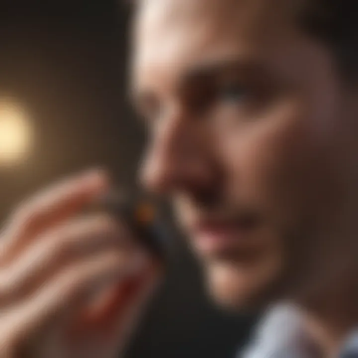 Expert Pest Identification Close-up of a professional identifying common pests