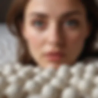 Woman Employing Mothballs in Natural Pest Control Woman using mothballs in a natural pest control setting