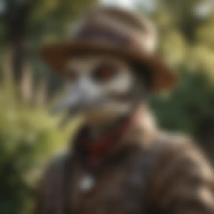 Woodpecker scarecrow visual representation